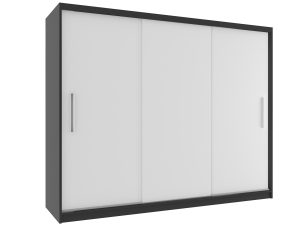 Kleiderschrank mit Schiebetüren 232 cm weiß matt Hersteller SI SZP4/2/1B/3W/0/AL