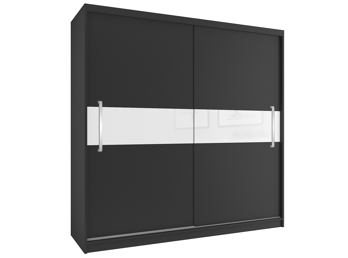 Schiebeschrank 200 cm schwarz Ebenholz dunkel Hersteller