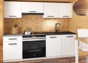 Küchenzeile Belini 180 cm weiß matt mit Arbeitsplatte Superuniqa2 Hersteller TOR SUPERUNIQA2/3/WT/WT/0/B1