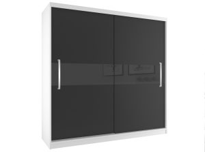 Kleiderschrank mit Schiebetüren 200 cm schwarz Ebenholz dunkel Hersteller SI SZP1/2/W/B/B/UU