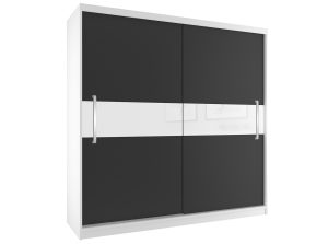 Kleiderschrank mit Schiebetüren 200 cm schwarz Ebenholz dunkel Hersteller SI SZP1/2/W/B/W/UU