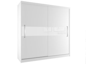 Kleiderschrank mit Schiebetüren 200 cm weiß matt Hersteller SI SZP1/2/W/W/UU