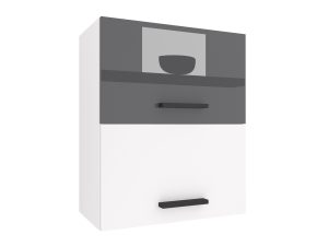 Küchenschrank Belini oben 60 cm grau glänzend / weiß matt Hersteller INF SGP2-60/1/WT/SWT/0/B1