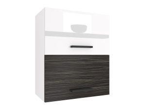 Küchenschrank Belini oben 60 cm weiß glänzend / königliches Ebenholz Hersteller INF SGP2-60/1/WT/WHK/0/B1