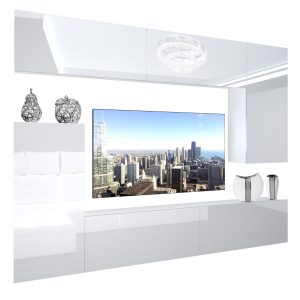 Wohnwand Belini Premium Full Version Hochglanz weiß + LED-Beleuchtung Nexum 117 Hersteller NEX 8/0/W/W/0/0/PP