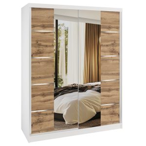 Kleiderschrank SERENITY Schiebeschrank 133 cm Eiche Wotan matt Hersteller ME SERENITY SZP6/0/W/DW/0/HIAL