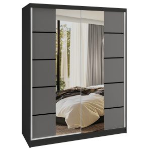 Kleiderschrank SERENITY Schiebeschrank 133 cm grau matt Hersteller ME SERENITY SZP6/0/B/SR/0/HIAL