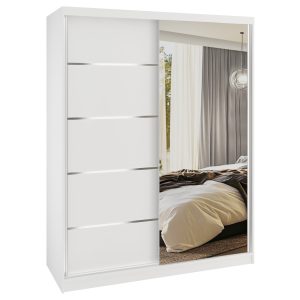 Kleiderschrank SERENITY Schiebeschrank 133 cm weiß matt Hersteller MBP SERENITY SZP6/0/W/W/0/HIAL