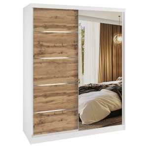 Kleiderschrank SERENITY Schiebeschrank 133 cm Eiche wotan matt Hersteller MBP SERENITY SZP6/0/W/DW/0/HIAL