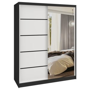 Kleiderschrank SERENITY Schiebeschrank 133 cm weiß matt Hersteller MBP SERENITY SZP6/0/B/W/0/HIAL