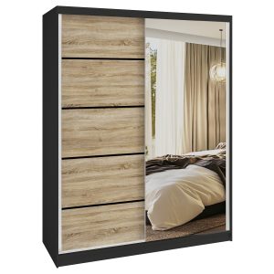 Kleiderschrank SERENITY Schiebeschrank 133 cm Eiche sonoma matt Hersteller MBP SERENITY SZP6/0/B/DS/0/HIAL