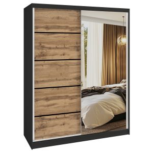 Kleiderschrank SERENITY Schiebeschrank 133 cm Eiche Wotan matt Hersteller MBP SERENITY SZP6/0/B/DW/0/HIAL