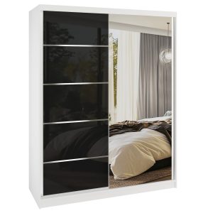 Kleiderschrank SERENITY Schiebeschrank 133 cm schwarz glänzend Hersteller MGB SERENITY SZP6/0/W/B/0/HIAL