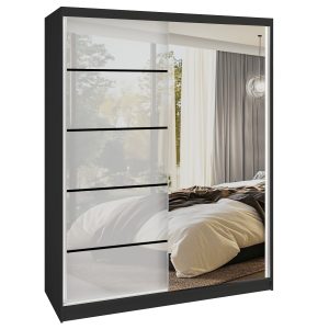 Kleiderschrank SERENITY Schiebeschrank 133 cm weiß glänzend Hersteller MGB SERENITY SZP6/0/B/W/0/HIAL