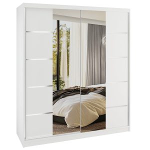 Kleiderschrank Schiebeschrank SERENITY 158 cm weiß matt Hersteller ME SERENITY SZP7/0/W/W/0/HIAL
