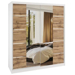 Kleiderschrank SERENITY Schiebeschrank 158 cm Eiche wotan matt Hersteller ME SERENITY SZP7/0/W/DW/0/HIAL