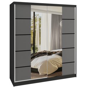 Kleiderschrank SERENITY Schiebeschrank 158 cm grau matt Hersteller ME SERENITY SZP7/0/B/SR/0/HIAL