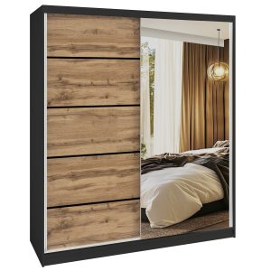 Kleiderschrank SERENITY Schiebeschrank 158 cm Eiche Wotan matt Hersteller MBP SERENITY SZP7/0/B/DW/0/HIAL