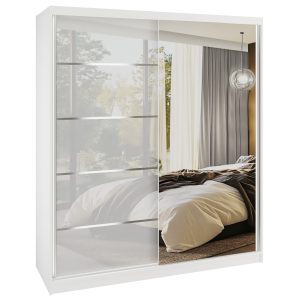 Kleiderschrank SERENITY Schiebeschrank 158 cm weiß glänzend Hersteller MGB SERENITY SZP7/0/W/W/0/HIAL