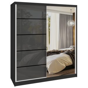 Szafa przesuwna SERENITY 158 cm szary połysk Producent MGB SERENITY SZP7/0/B/S/0/HIAL