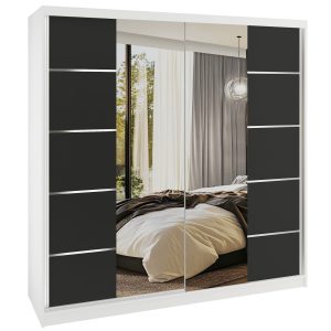 Szafa przesuwna SERENITY 200 cm czarna mat Producent ME SERENITY SZP5/0/W/B/0/HIAL