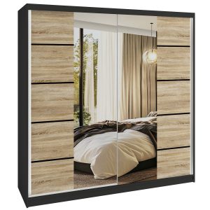 Szafa przesuwna SERENITY 200 cm dąb sonoma mat Producent ME SERENITY SZP5/0/B/DS/0/HIAL