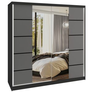 Szafa przesuwna SERENITY 200 cm szara mat Producent ME SERENITY SZP5/0/B/SR/0/HIAL