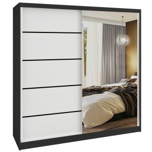 Szafa przesuwna SERENITY 200 cm biała mat Producent MBP SERENITY SZP5/0/B/W/0/HIAL