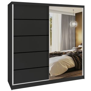 Szafa przesuwna SERENITY 200 cm czarna mat Producent MBP SERENITY SZP5/0/B/B/0/HIAL