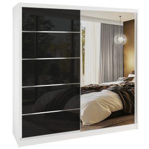 Szafa przesuwna SERENITY 200 cm czarna połysk Producent MGB SERENITY SZP5/0/W/B/0/HIAL