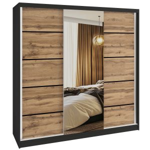 Szafa przesuwna SERENITY 200 cm dąb wotan mat Producent MT SERENITY SZP5/0/B/DW/0/HIAL