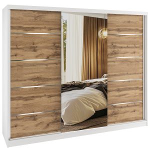 Szafa przesuwna SERENITY 232 cm dąb wotan mat Producent MBP SERENITY SZP8/0/W/DW/0/HIAL
