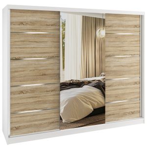 Szafa przesuwna SERENITY 232 cm dąb sonoma mat Producent MBP SERENITY SZP8/0/W/DS/0/HIAL