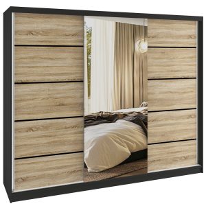 Kleiderschrank SERENITY Schiebeschrank 232 cm  Sonoma-Eiche matt Hersteller MBP SERENITY SZP8/0/B/DS/0/HIAL