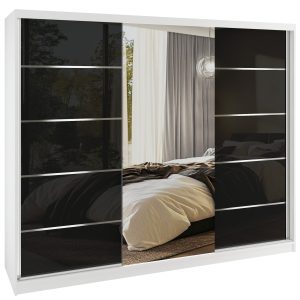 Szafa przesuwna SERENITY 200 cm czarna połysk Producent MTG SERENITY SZP5/0/W/B/0/HIAL