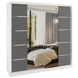 Kleiderschrank SERENITY Schiebeschrank 200 cm grau matt Hersteller ME SERENITY SZP5/0/W/SR/0/HIAL