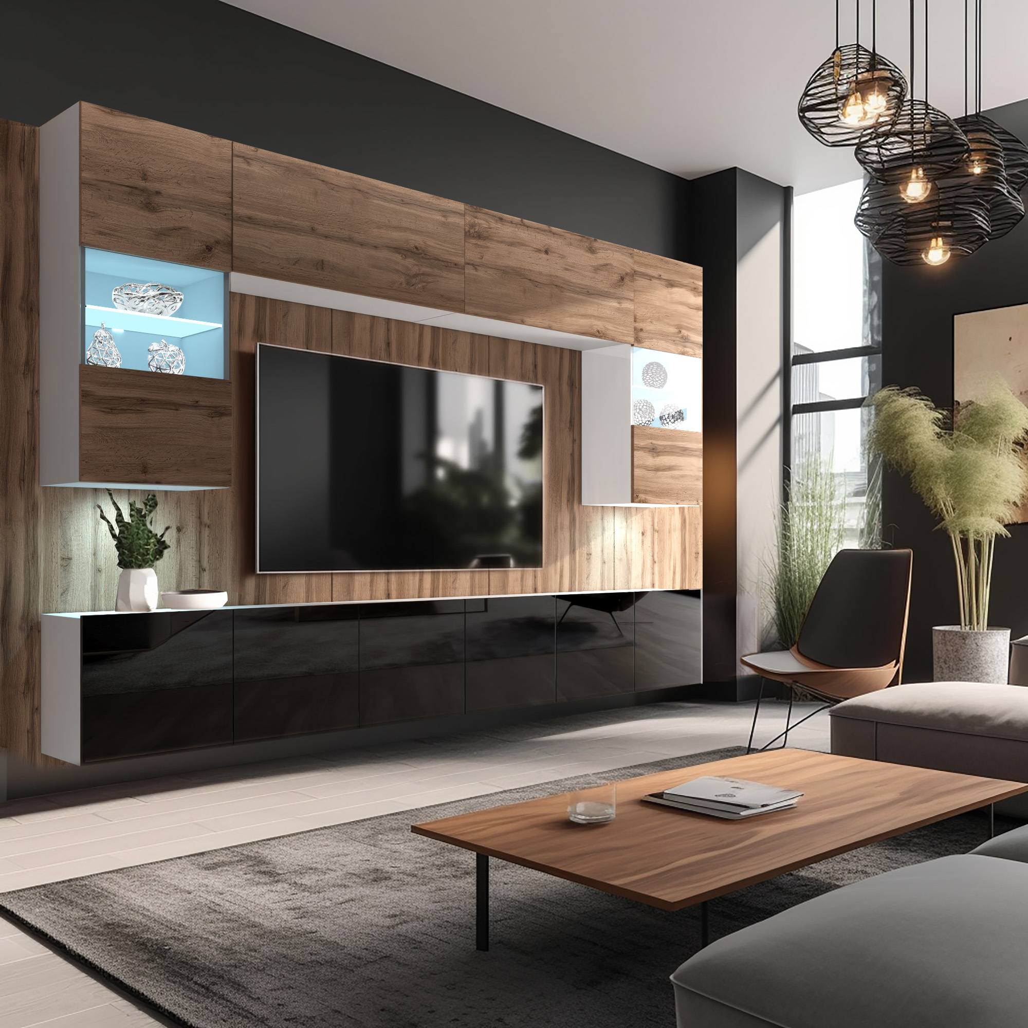 Holzdetails für ein stilvolles Wohnzimmerambiente