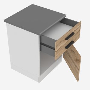 Belini Unterschrank mit Schubladen Premium Full Version 60 cm Wotan-Eiche mit Arbeitsplatte Hersteller TOR SDSZ60/0/WT/DW/B/B1/PP

