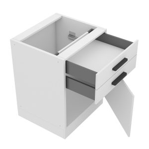 Belini Unterschrank mit Schubladen Premium Full Version 60 cm Mattweiß ohne Arbeitsplatte Hersteller TOR SDSZ60/0/WT/WT/0/B1/PP
