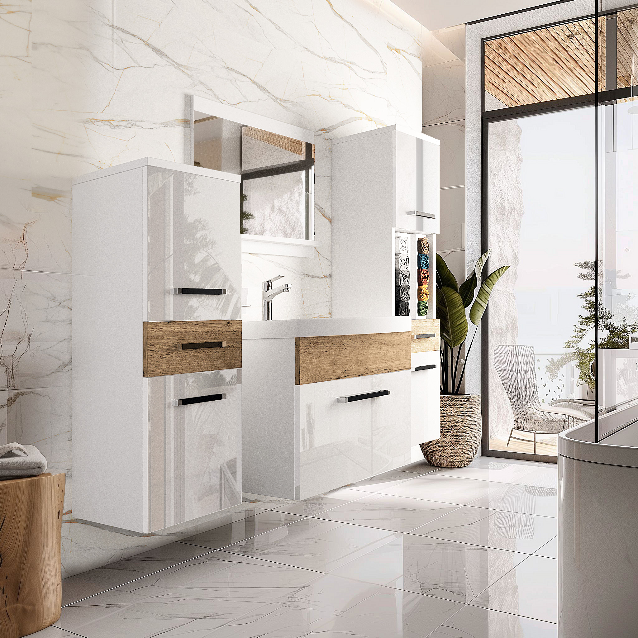 Moderner Chic in der Badezimmeroase