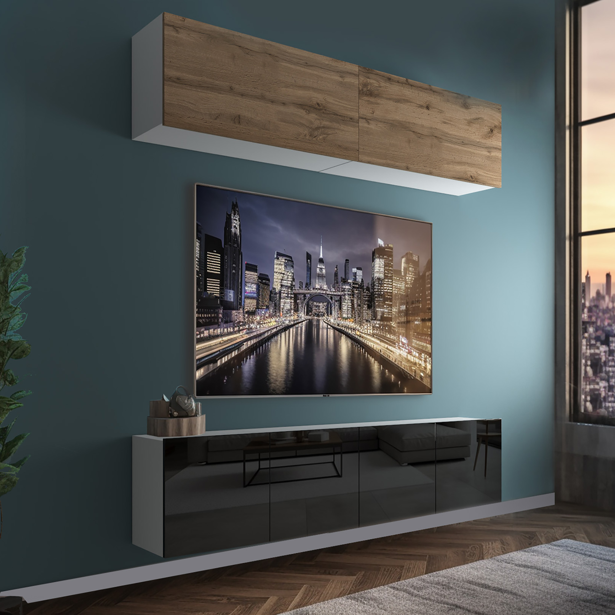 Wohnzimmer für Liebhaber der urbanen Eleganz