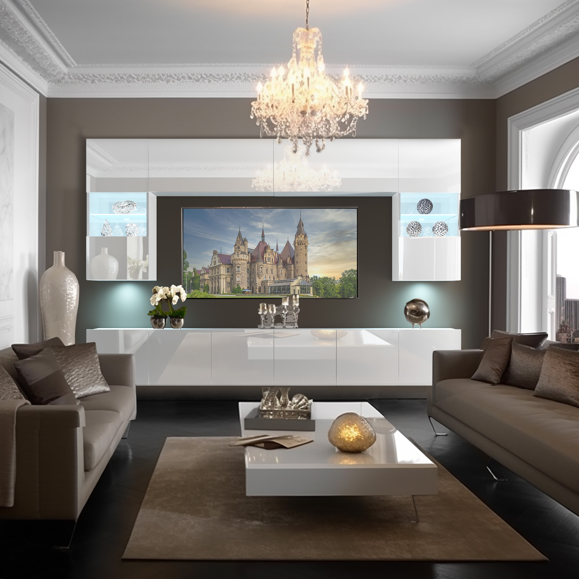 Kronleuchter als Highlight – Stilvolle Eleganz im Wohnzimmer